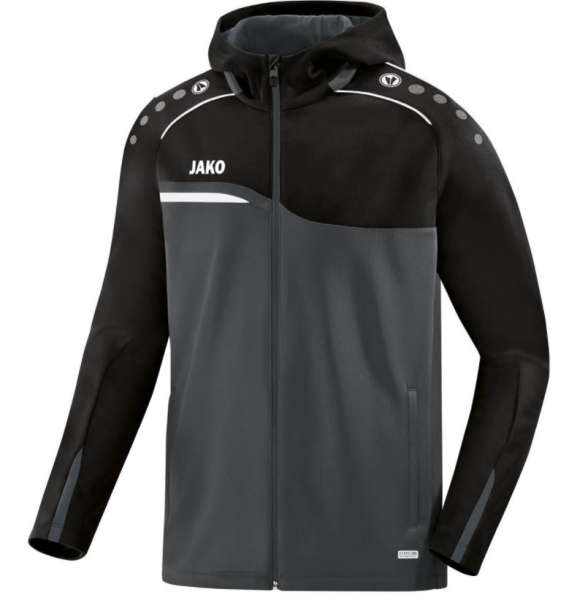 Jako Kapuzenjacke Competition grau/schwarz