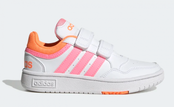 Adidas Hoops Schuh - Cloud White / Beam Pink / Screaming Orange
