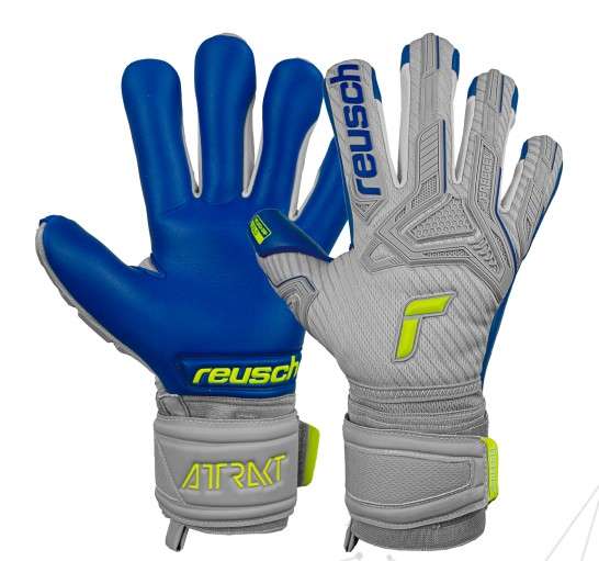 Reusch Attrakt Freegel Gold Finger Support vap gray/safy yellow/deep