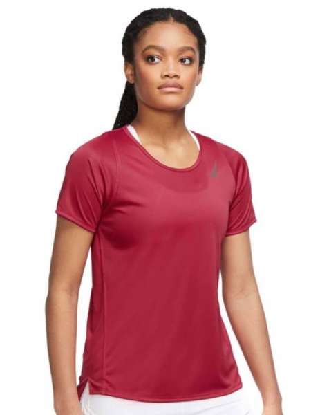 Nike DRI-Fit Race Women&#039;s Short Sleeve mystic red