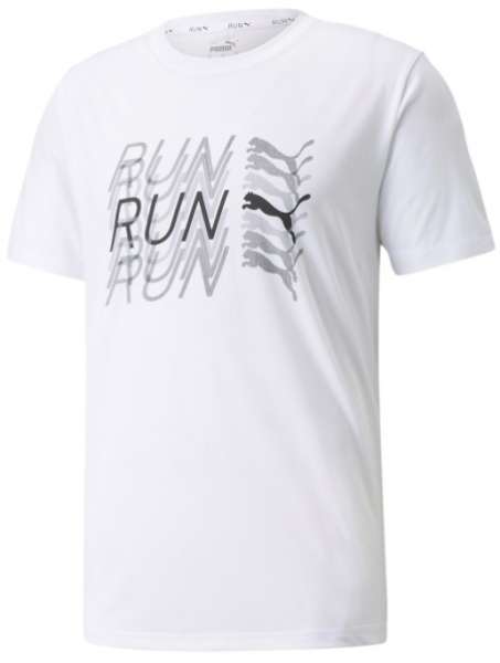 Puma Run Logo Tee weiß