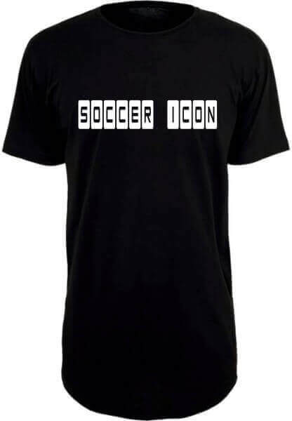 Soccericon - Shaped Long T-Shirt schwarz