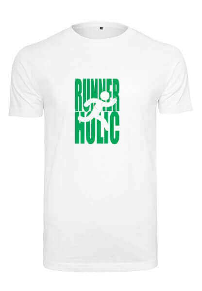Runnerholic - T-Shirt Round Neck weiß