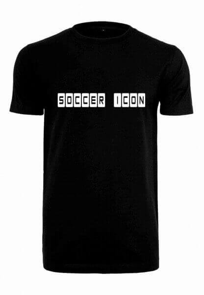Soccericon - T-Shirt Round Neck schwarz