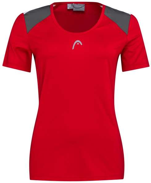 Head Club 22 Tech T-Shirt Women rot/weiß/grau