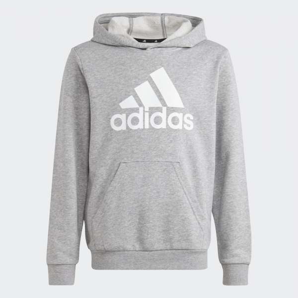 adidas Hoodie mit Logo - grau/weiß