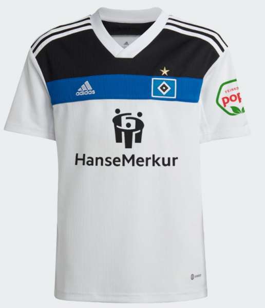 Adidas HSV Heim Jersey Kids - weiß/blau/schwarz