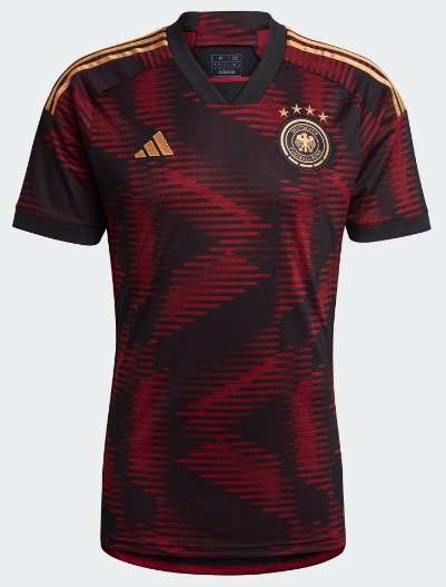 Adidas DFB Auswärtsjersey Kids - rot/schwarz