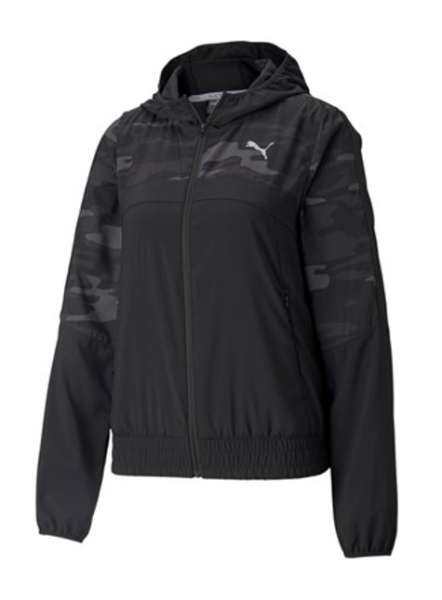 Puma Run Graphic Hooded Jacke schwarz Damen