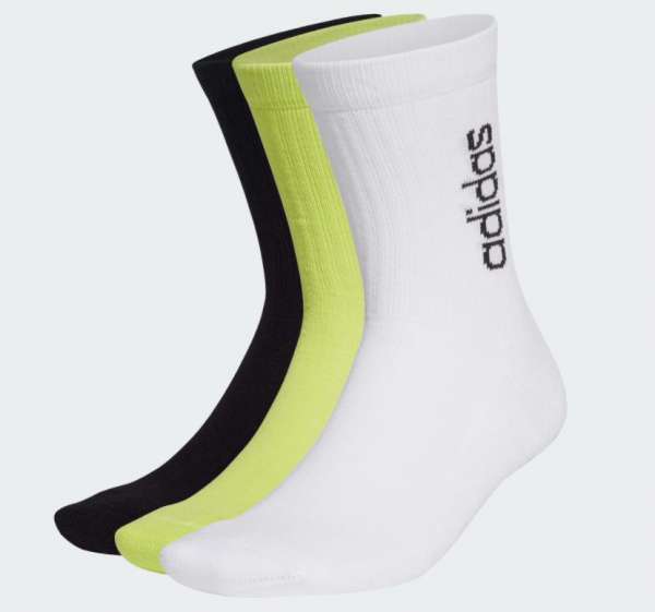 adidas 3S Crew Socks 3-paar - schwarz/gelb/weiß