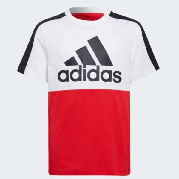 Adidas B CB Logo Tee Boys rot/weiß/schwarz