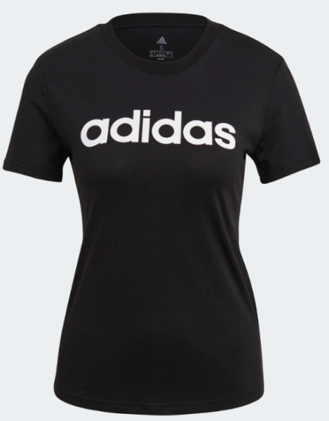 adidas Essentials slim Logo T-Shirt schwarz