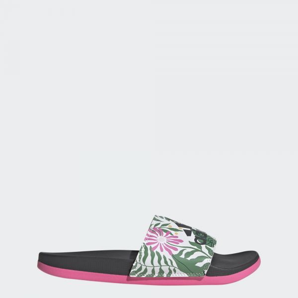 adidas Adilette Comfort - weiß/grün/pink