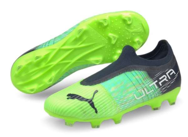 Puma Ultra 3.3 FG/AG Kids Green Glare/Elektro Aqua