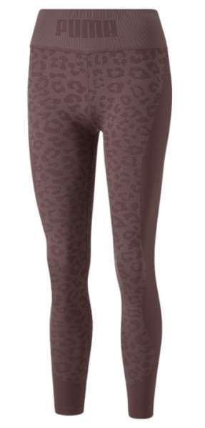 Puma Formknit Seamless High Waist 7/8 tight - dusty plum/leonard print