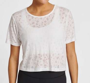 Hummel Iris Burnout Crop T-shirt weiß