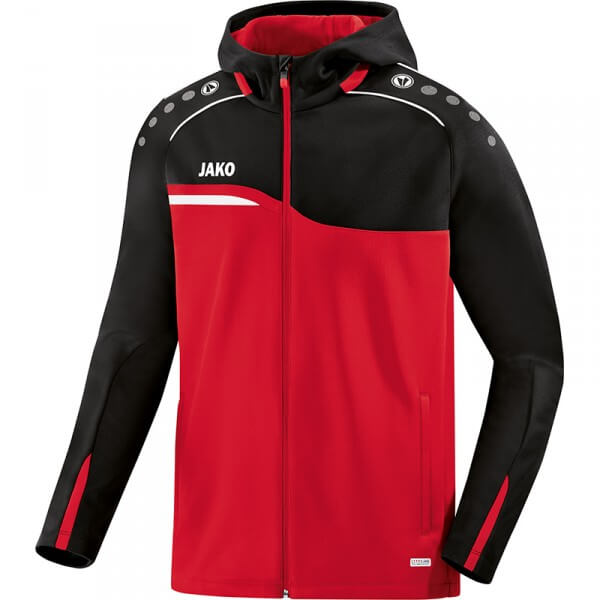 Jako Kapuzenjacke Competition Damen - rot/schwarz