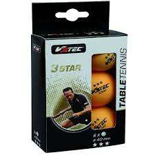 V3Tec 3 Star Tischtennis Bälle 6 Stück -orange
