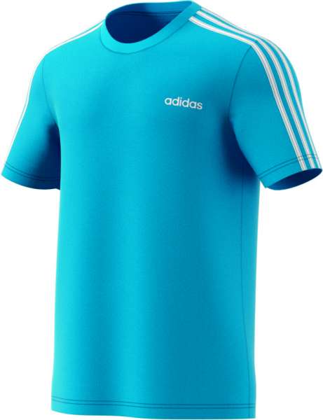 adidas Essentials 3 Stripes T-Shirt - blau