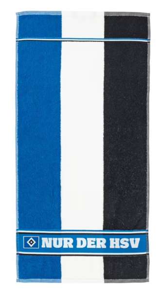 HSV Duschtuch Blockstreifen schwarz/weiß/blau