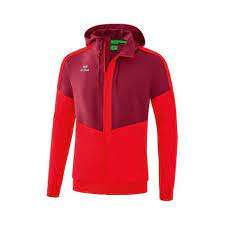 erima Squad Tracktop Jacke mit Kapuze - rot