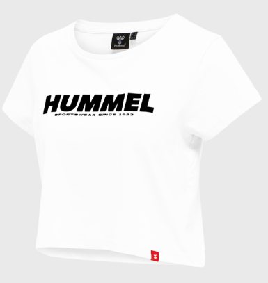 Hummel cropped T-Shirt -weiß