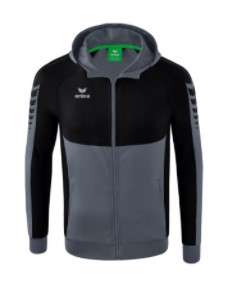 Erima SIX WINGS training jacket with hood - slate grey/black