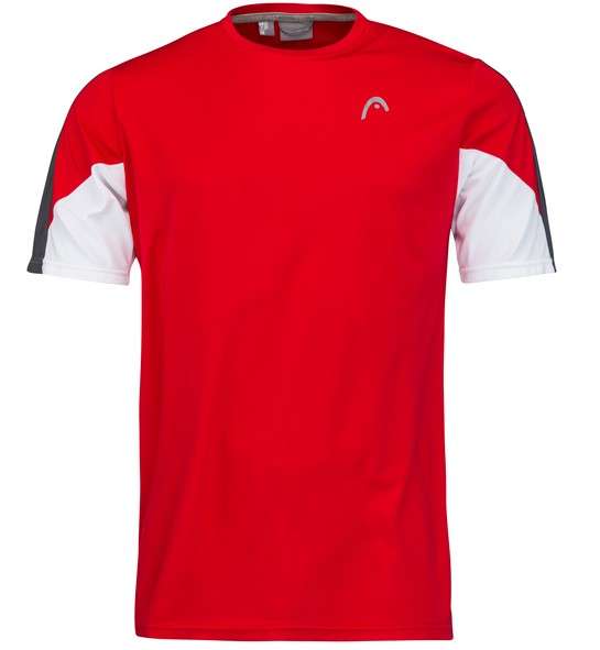 Head Club 22 Tech T-Shirt Men rot/weiß/grau