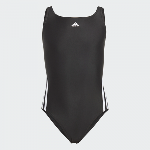 adidas Badeanzug 3-Streifen - schwarz/weiß