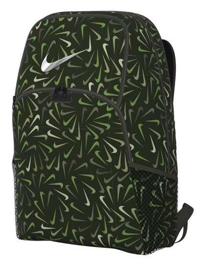 Nike Brasilia 9.5 Printed backpack - sequoia/black/metallic
