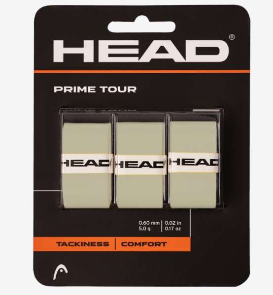 Head Prime Tour 3er Pack Overgrip - grau