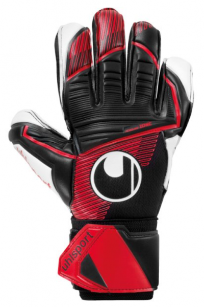 uhlsport Powerline Supersoft Towarthandschuhe schwarz/rot/weiß