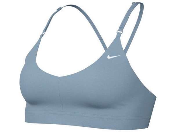 Nike DRI-FIT Indy Womens Sports Bra - worn blue/white