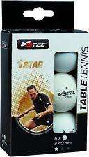 V3Tec 1 Star Tischtennis Bälle 6 Stück -weiß