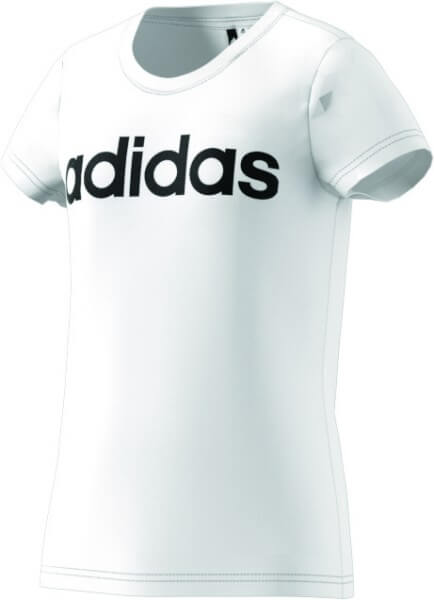 adidas Kinder Linear Tee Shirt weiß adidas Kinder Linear Tee Shirt weiß