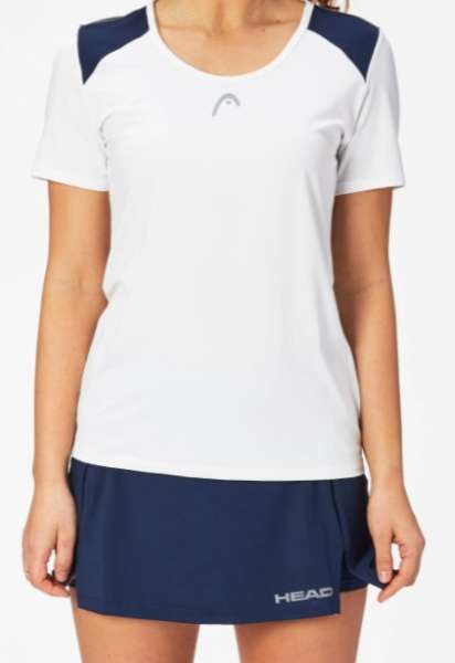 Head Club 22 Tech T-Shirt Damen weiß-dunkelblau