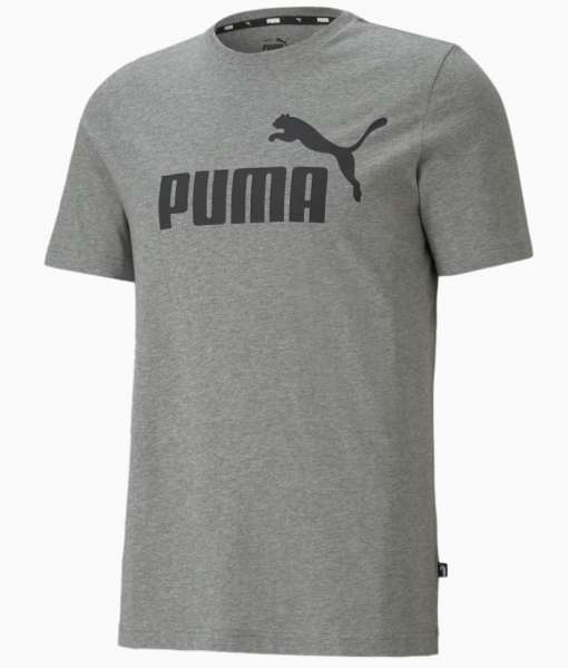 Puma ESS Logo Tee Herren medium gray