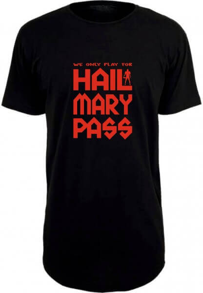 Hailmarypass - Shaped Long T-Shirt schwarz