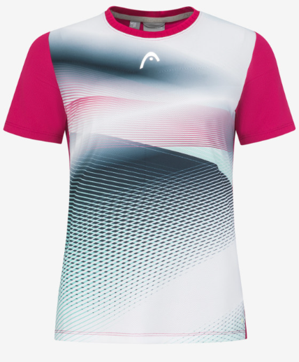 Head PERFORMANCE T-SHIRT WOMEN- magenta/weiß/grau