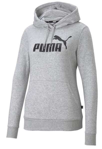 Puma ESS Logo Hoodie Women hellgrau