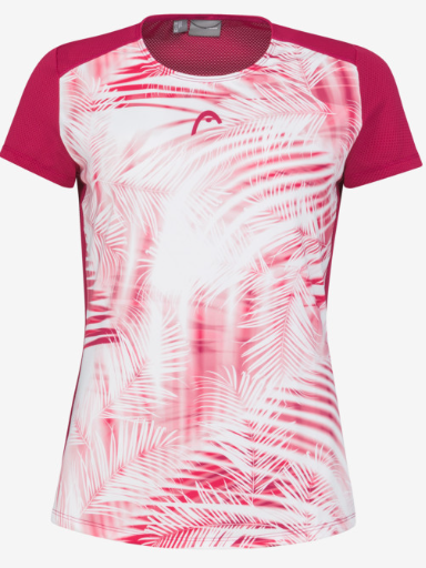 Head TIE-BREAK T-SHIRT WOMEN- magenta/weiß