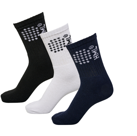 Hummel hmlCOURT 3-PACK SOCKS - Weiß-Schwarz-Blau