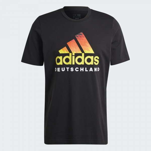 adidas Logo DFB T-Shirt - schwarz/rot/gelb
