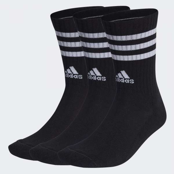 adidas Socken mit Streifen 3er Pack - schwarz/weiß