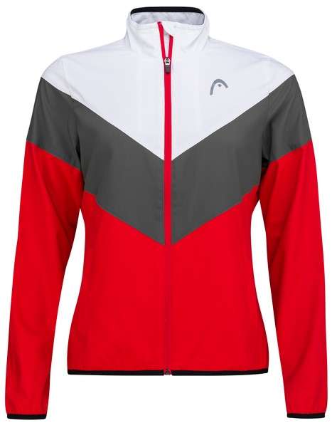 Head Club 22 Jacket Girls weiß/grau/rot