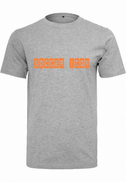 Soccericon - T-Shirt Round Neck grau