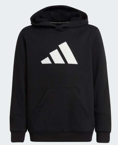 Adidas U 3 Bar FL HD Hoodie Kids schwarz/weiß